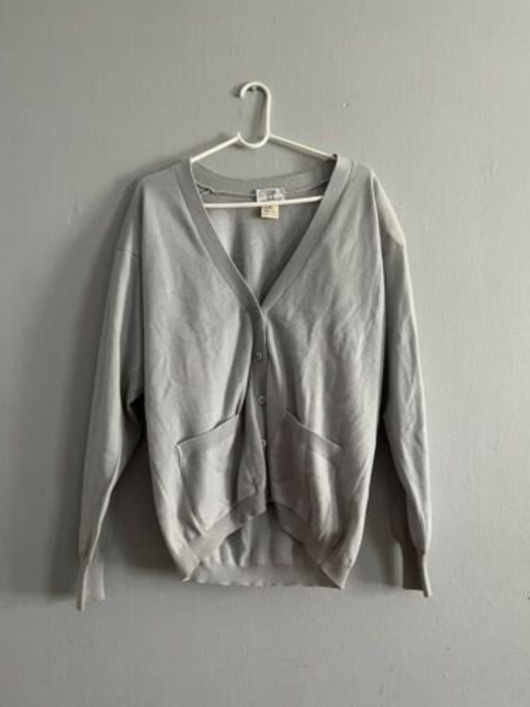 Vintage BP Florence Italy Merino Wool Light Blue Button Sweater Cardigan Sz M